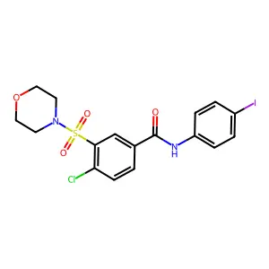 4-chloro-N-(4-iodophenyl)-3-(morpholinosulfonyl)benzamide structure