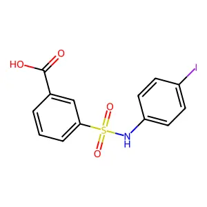 3-[(4-Iodophenyl)sulfamoyl]benzoic acid structure