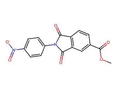 methyl 2-(4-nitrophenyl)-1,3-dioxo-2,3-dihydro-1H-isoindole-5-carboxylate structure