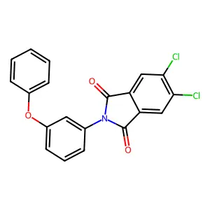 5,6-dichloro-2-(3-phenoxyphenyl)-2,3-dihydro-1H-isoindole-1,3-dione structure