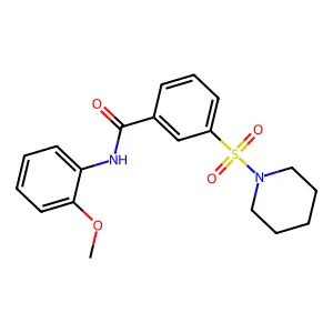 N-(2-methoxyphenyl)-3-(piperidin-1-ylsulfonyl)benzamide structure