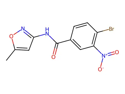 4-bromo-N-(5-methyl-1,2-oxazol-3-yl)-3-nitrobenzamide structure