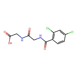2-{2-[(2,4-Dichlorophenyl)formamido]acetamido}acetic acid structure