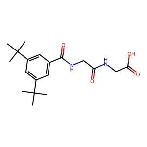 N-[(3,5-di-tert-butylphenyl)carbonyl]glycylglycine structure