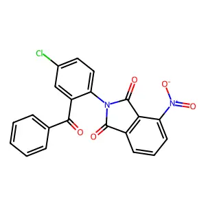 2-(2-benzoyl-4-chlorophenyl)-4-nitro-1H-isoindole-1,3(2H)-dione structure