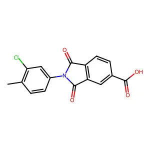 2-(3-Chloro-4-methylphenyl)-1,3-dioxoisoindoline-5-carboxylic acid structure
