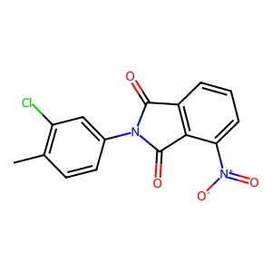 2-(3-chloro-4-methylphenyl)-4-nitro-1H-isoindole-1,3(2H)-dione structure