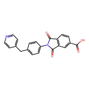 1,3-Dioxo-2-(4-(pyridin-4-ylmethyl)phenyl)isoindoline-5-carboxylic acid structure