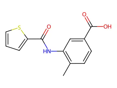 4-Methyl-3-[(thiophen-2-ylcarbonyl)amino]benzoic acid structure