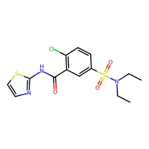 2-chloro-5-(diethylsulfamoyl)-N-(1,3-thiazol-2-yl)benzamide structure