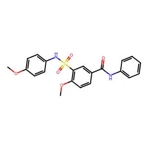 4-methoxy-3-[(4-methoxyphenyl)sulfamoyl]-N-phenylbenzamide structure