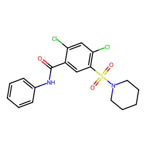 2,4-Dichloro-N-phenyl-5-(1-piperidinylsulfonyl)benzamide structure