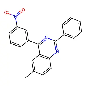 6-Methyl-4-(3-nitrophenyl)-2-phenylquinazoline structure