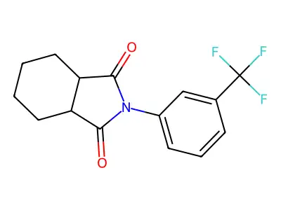 2-[3-(trifluoromethyl)phenyl]hexahydro-1H-isoindole-1,3(2H)-dione structure
