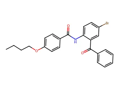 N-(2-benzoyl-4-bromophenyl)-4-butoxybenzamide structure