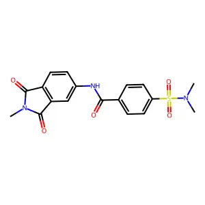 4-(dimethylsulfamoyl)-N-(2-methyl-1,3-dioxoisoindol-5-yl)benzamide structure