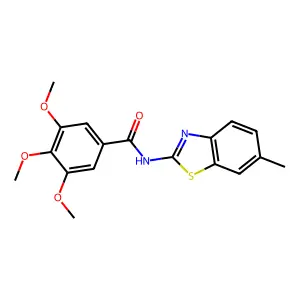 3,4,5-Trimethoxy-N-(6-methyl-benzothiazol-2-yl)-benzamide structure