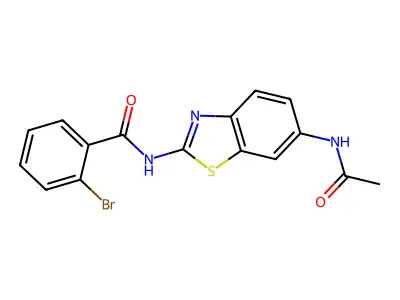 N-(6-acetamidobenzo[d]thiazol-2-yl)-2-bromobenzamide structure