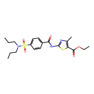 Ethyl 2-[4-(dipropylsulfamoyl)benzamido]-4-methyl-1,3-thiazole-5-carboxylate structure