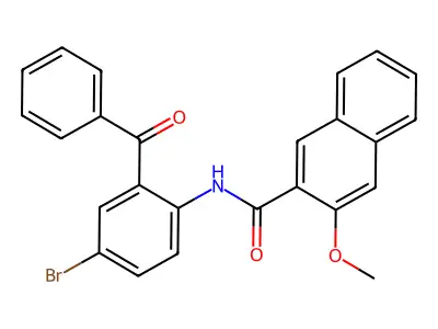 N-(2-benzoyl-4-bromophenyl)-3-methoxynaphthalene-2-carboxamide structure