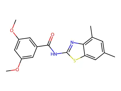 N-(4,6-dimethyl-1,3-benzothiazol-2-yl)-3,5-dimethoxybenzamide structure