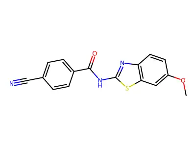 4-cyano-N-(6-methoxy-1,3-benzothiazol-2-yl)benzamide structure