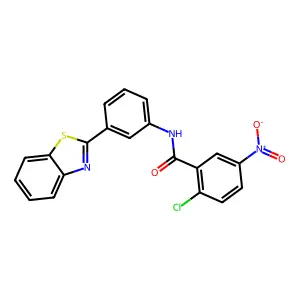 N-[3-(1,3-benzothiazol-2-yl)phenyl]-2-chloro-5-nitrobenzamide structure
