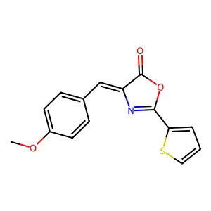 4-(4-methoxybenzylidene)-2-(2-thienyl)-1,3-oxazol-5(4H)-one structure