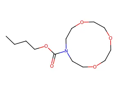 Butyl 1,4,7-trioxa-10-azacyclododecane-10-carboxylate structure