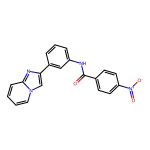 N-(3-{imidazo[1,2-a]pyridin-2-yl}phenyl)-4-nitrobenzamide structure