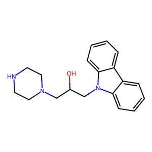 1-Carbazol-9-yl-3-piperazin-1-yl-propan-2-ol structure