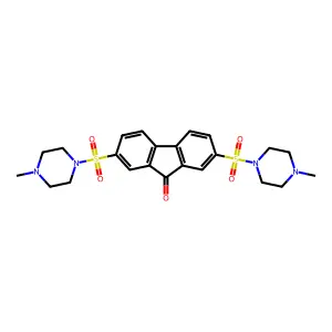 2,7-bis[(4-methylpiperazin-1-yl)sulfonyl]-9H-fluoren-9-one structure