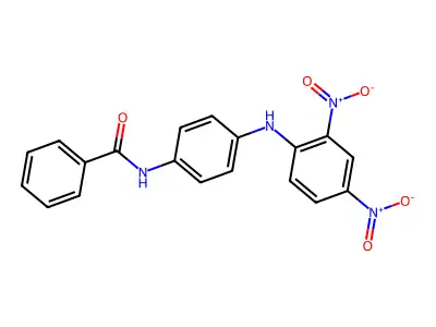 N-{4-[(2,4-dinitrophenyl)amino]phenyl}benzamide structure