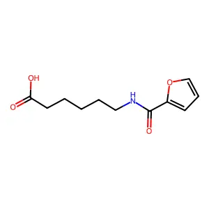 6-[(Furan-2-carbonyl)amino]hexanoic acid structure