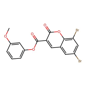 3-methoxyphenyl 6,8-dibromo-2-oxo-2H-chromene-3-carboxylate structure