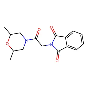 2-[2-(2,6-Dimethyl-morpholin-4-yl)-2-oxo-ethyl]-isoindole-1,3-dione structure