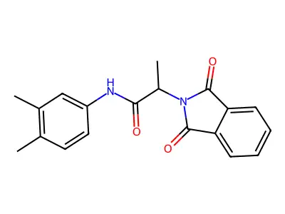 N-(3,4-Dimethyl-phenyl)-2-(1,3-dioxo-1,3-dihydro-isoindol-2-yl)-propionamide structure