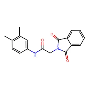 N-(3,4-dimethylphenyl)-2-(1,3-dioxoisoindolin-2-yl)acetamide structure