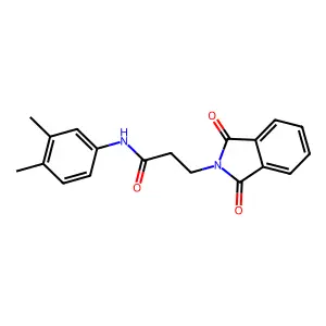 N-(3,4-dimethylphenyl)-3-(1,3-dioxoisoindol-2-yl)propanamide structure