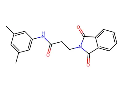 N-(3,5-dimethylphenyl)-3-(1,3-dioxo-1,3-dihydro-2H-isoindol-2-yl)propanamide structure