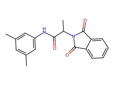 N-(3,5-dimethylphenyl)-2-(1,3-dioxoisoindol-2-yl)propanamide structure