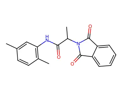 N-(2,5-dimethylphenyl)-2-(1,3-dioxoisoindol-2-yl)propanamide structure