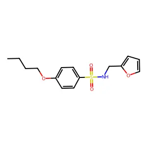 4-butoxy-N-(furan-2-ylmethyl)benzenesulfonamide structure
