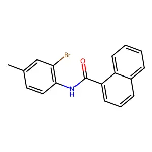 N-(2-bromo-4-methylphenyl)naphthalene-1-carboxamide structure