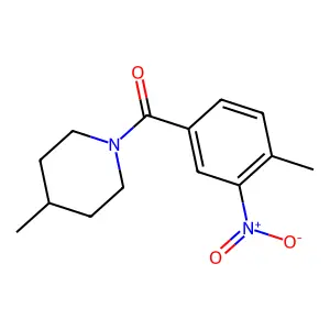 (4-Methyl-3-nitrophenyl)(4-methylpiperidin-1-yl)methanone structure