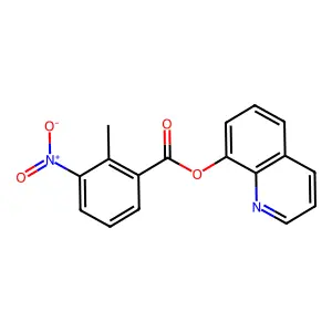 Quinolin-8-yl 2-methyl-3-nitrobenzoate structure