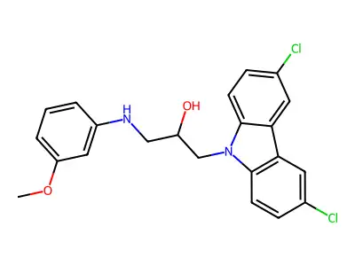 1-(3,6-Dichloro-carbazol-9-yl)-3-(3-methoxy-phenylamino)-propan-2-ol structure