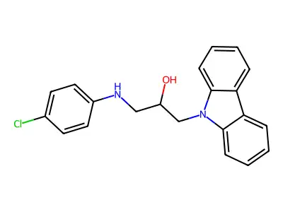1-Carbazol-9-yl-3-(4-chloro-phenylamino)-propan-2-ol structure