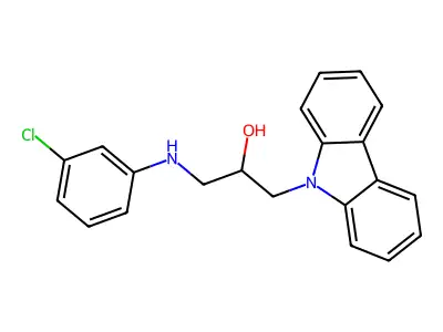 1-Carbazol-9-yl-3-(3-chloro-phenylamino)-propan-2-ol structure