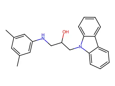 1-Carbazol-9-yl-3-(3,5-dimethyl-phenylamino)-propan-2-ol structure